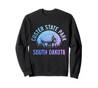 Custer State Park, South Dakota, Bison Vintage Pride Felpa