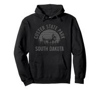 Custer State Park, South Dakota, Bison Vintage Pride Felpa con Cappuccio