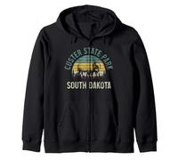 Custer State Park, South Dakota, Bison Vintage Pride Felpa con Cappuccio