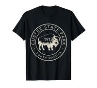 Custer State Park, South Dakota, Bison Vintage Pride Maglietta