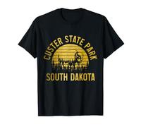 Custer State Park, South Dakota, Bison Vintage Pride Maglietta