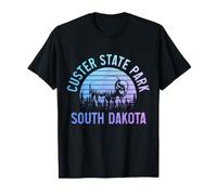 Custer State Park, South Dakota, Bison Vintage Pride Maglietta