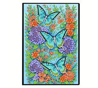 CustmArti DIY Diamond Art Painting Design creativo PU Leather 50 pagine bianche pagine interne A5 Notebook Notebook Scrivere Case-Butterfly-1