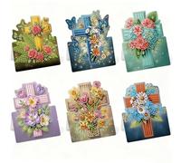 CustmArti Set di biglietti pasquali 3D pieghevoli con buste, biglietti di auguri scintillanti per principianti e famiglie comuni, 12 x 13 cm, croce