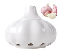 Custode all'aglio per deposito aglio con bancone in ceramica con fori traspirante contenitore per la cucina Countertop 6x6x5 pollici