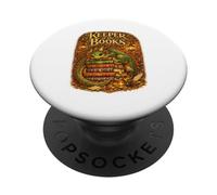 Custode dei libri - Libro di lettura della biblioteca di drago PopSockets PopGrip Adesivo