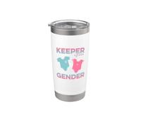 Custode Del Sesso Rivelare Baby Shower Gravidanza Rosa Blu Bicchiere termico in acciaio inox doppia parete