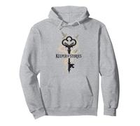 Custode delle storie: Chiave Magica per i regni letterari Felpa con Cappuccio, Unisex per Adulti, Grigio Melange, XL