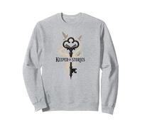 Custode delle storie: Chiave Magica per i regni letterari Felpa, Unisex per Adulti, Grigio Melange, XL