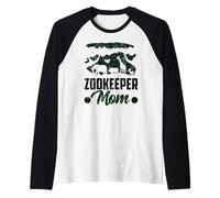 Custode dello Zoo Mamma Lavoro Zookeeper Mantenere Maglia con Maniche Raglan