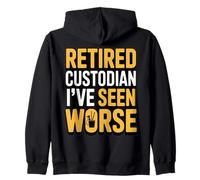 Custode in Pensione Ho Visto peggio Pensione Divertente Felpa con Cappuccio