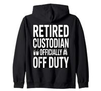 Custode in Pensione Officialy off Duty Funny Janitor Felpa con Cappuccio