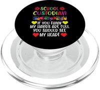 Custode scolastico se pensi che le mie mani Apprezzamento custode PopSockets PopGrip per MagSafe