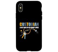 Custode Un ruolo chiave in così tante vite Apprezzamento Janitor Custodia per iPhone X/XS