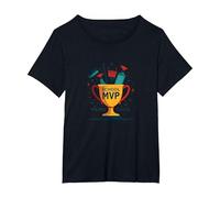 Custodi: Il Vero Trofeo MVP Scuola Divertente Apprezzamento Maglietta, Donna Plus-Size, Nero, 4X