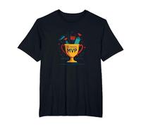 Custodi: Il Vero Trofeo MVP Scuola Divertente Apprezzamento Maglietta, Uomo Taglie Grandi, Nero, 4X Tall