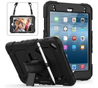Lobwerk Custodia 4 in 1 per Apple iPad Mini 4/5 7.9 pollici, con supporto e tracolla, colore: Nero