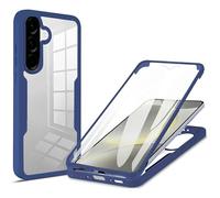 Custodia a 360° per Samsung Galaxy A37 / A56 / A36 con pellicola protettiva paraurti, blu