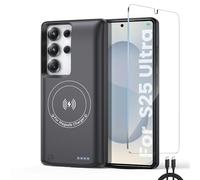 Custodia a batteria per Samsung Galaxy S25 Ultra,reale 10000 mAh custodia per batteria - custodia di ricarica wireless intelligente portatile, custodia di alimentazione, batteria esterna caricatore