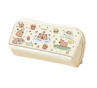Custodia A Capybara, Organizzatore A Doppio Compartimento, 22x10x5cm, Busta Di Cartoleria Capybaras, Borsa A Penna Capybara A Più Strati, Tasca A Maglie Trasparente, Per Zaino Desktop