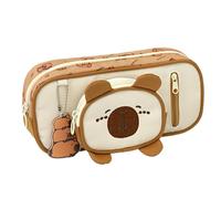 Custodia a carina - Capybara Pencil Case | Container di fornitura da scrivania | Borsa per trucco e pennna | Porta della pennna cartone animato | Caschetto a penna per il compartimento per il
