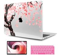 Custodia a conchiglia rigida con stampa a doppio fiore Cherry Blossoms Case e tastiera proteggi schermo per MacBook Air 13 A1932 Release 2018 con display Retina