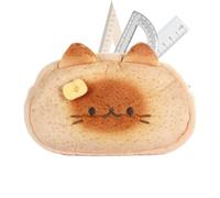 Custodia A Design Per Gatti Toast - Casa Di Matite Per Gatti Cartoni Animati | Casi Di Divertenti Plush | Organizer Aesthetic Bag Per Zaino Kindergarten School Kids Boys Teen College Stu
