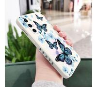 Custodia a farfalla per Huawei P40 P50 P30 P20 Pro Lite Nova 5t Y7A Mate 20 Pro Lite, cover in silicone liquido, bianco 1, per P30