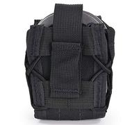 Custodia a fondina per manette con cerniera aperta, custodia per manette adatta a Asp/forze dell'ordine, manette rigide pieghevoli, compatibile con cinture MOLLE/varie