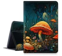 Custodia a forma di funghi per iPad di 9a/8a/7a generazione 10,2" 2021/2020/2019, custodia pieghevole in pelle PU antiurto con funzione di accensione/spegnimento automatico per iPad da 10,2 pollici