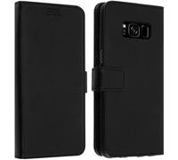 Custodia a libro a portafoglio nera Avizar per Samsung Galaxy S8 Plus