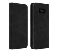 Custodia a libro a portafoglio nera vintage Avizar per Samsung Galaxy S8 Plus