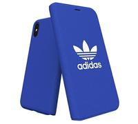 Custodia a libro Adidas in tela blu per iPhone X