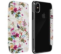 Custodia a libro Akashi Flowers and Birds per iPhone X/XS