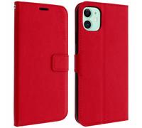 Custodia a libro Apple iPhone 11 Portacarte Funzione supporto - Rosso