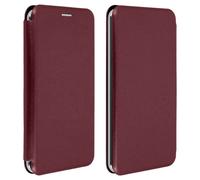 Custodia a libro Avizar con scivolo bordeaux per smartphone da 5,4" a 6"