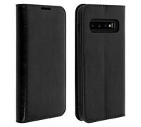 Custodia a libro Avizar in pelle nera per Samsung Galaxy S10 Plus
