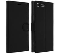 Custodia a libro Avizar nera a portafoglio per Sony Xperia XZ Premium