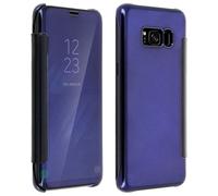 Custodia a libro Avizar traslucida blu effetto specchio per Samsung Galaxy S8