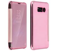 Custodia a libro Avizar traslucida rosa effetto specchio per Samsung Galaxy S8 Plus