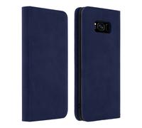 Avizar Custodia per Samsung Galaxy S8 Portacarte con funzione supporto Cover in silicone Blu