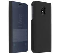 Custodia a Libro Clear View Effetto Specchio per Galaxy J3 2017 - Nera