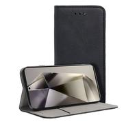 Custodia Flip Cover a libro nera, tinta unita, per Samsung Galaxy S24 Ultra