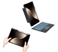 Custodia a libro con tastiera retroilluminata Bluetooth per Honor MagicPad 4 (12,3") YLE-W09, retroilluminazione, mouse trackpad e tastiera staccabile
