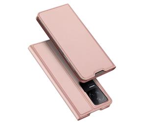 Custodia a libro DUX DUCIS Skin Pro per Xiaomi Poco F4 5G - Rožinė