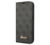 Custodia a libro Guess 4G per iPhone 14 Pro Max, oro vintage e nero