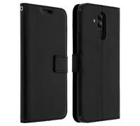 Custodia a portafoglio nera vintage Avizar per Huawei Mate 20 Lite