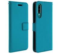 Custodia a libro Huawei P30 Portacarte Funzione supporto - Blu