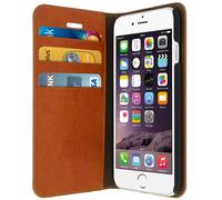 Custodia a libro in vera pelle serie First Class iPhone 6 e 6S - Marrone
