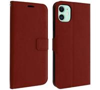 Custodia a libro iPhone 11 Portacarte Funzione supporto - Marrone